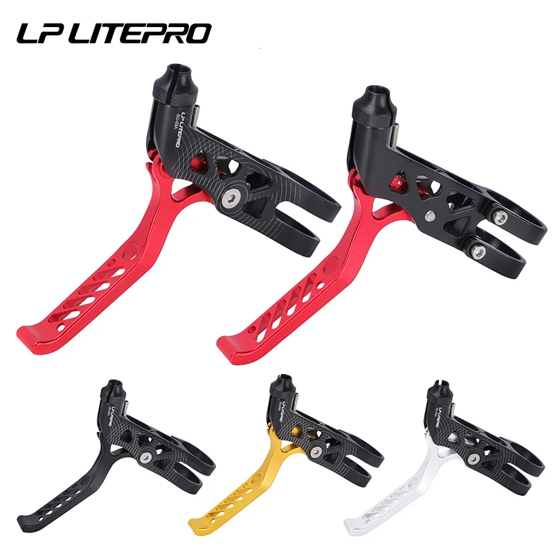 Litepro LP 1pair Road Mountain Bike Brake Lever For BMX MTB Bicycle CNC V Brake Lever Levers Aluminum Alloy Cycling Brake Handle