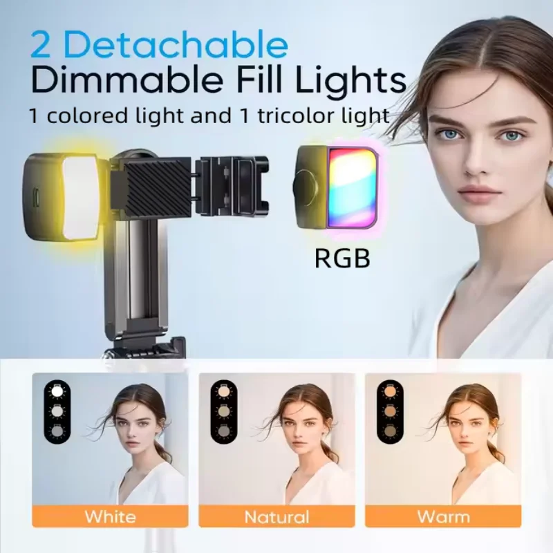 FANGTUOSI المضادة للاهتزاز يده عصا سيلفي لاسلكية صغيرة ترايبود قوس طوي Monopod للهواتف الذكية التوازن حامل ثابت