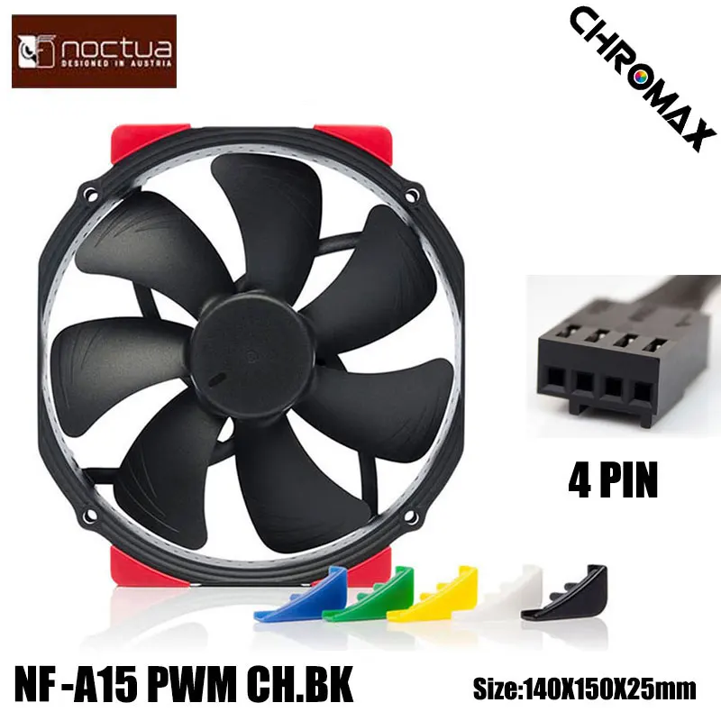 

Noctua NF-A15 PWM Black 12V/4Pin Intelligent Speed Regulation SSO2 Magnetically Stable Bearing 140X150X25mm Case Fan Ultra-Quiet