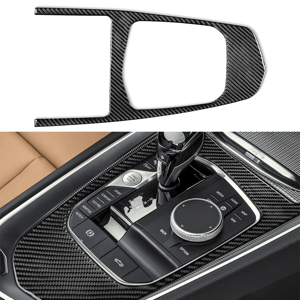 

Central Control Gear Shift Panel Decoration Cover Trim Sticker for BMW Z4 G28 2019 2020 2021 2022 Car Accessories Carbon Fiber