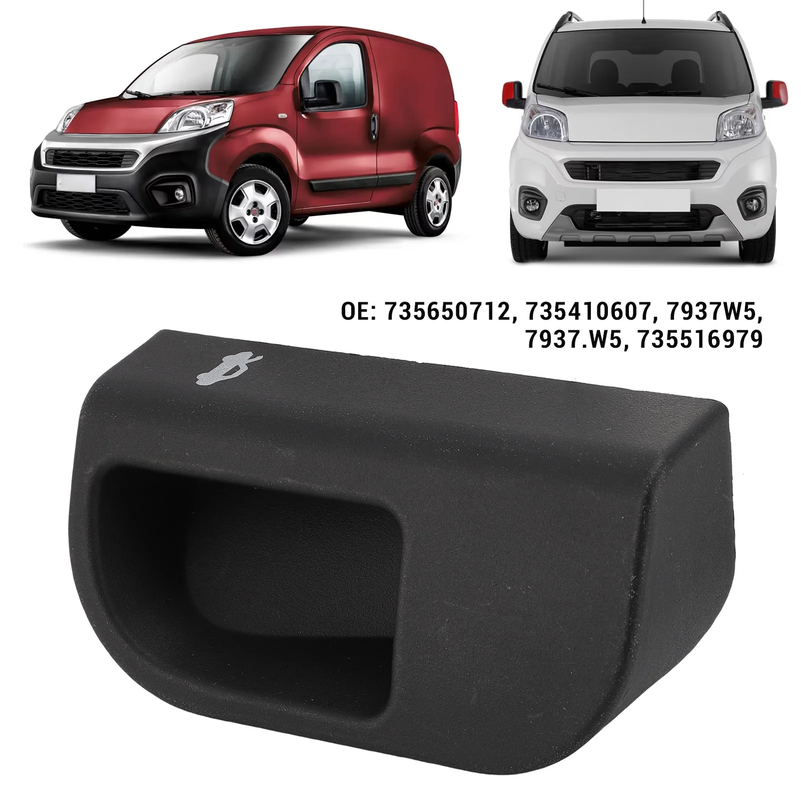 735516979 Araba Kaput Açma Kolu: Fiat Fiorino, Doblo ve 500L İçin Uygun, Ergonomik Tutma ile Güvenli Açma