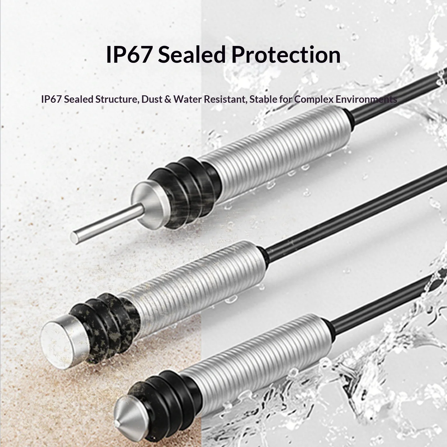 BOJKE TS3 Origin Height Offset Detection Rebound Pull Rod Contact Displacement Sensor IP67 Protection 3mm Stroke NPN/PNP Output-