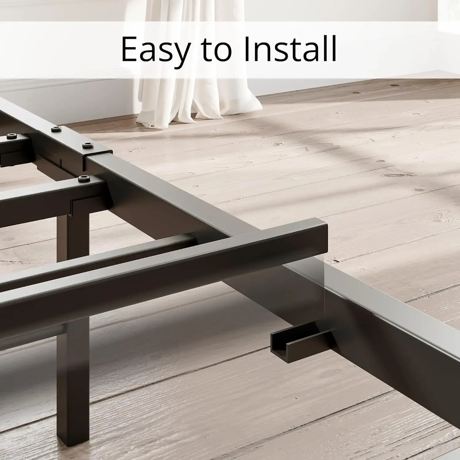 Storage Headboard with Charging Station, Solid and Stable, Noise Free, No Box Spring Needed, Easy Assembly