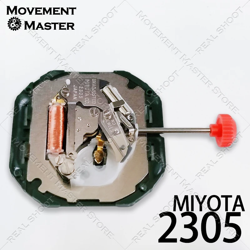 Accesorios para reloj movimiento de cuarzo 2305 Original 3 manecillas doble calendario pantalla reemplazo de movimiento de cuarzo de Metal de alta precisión