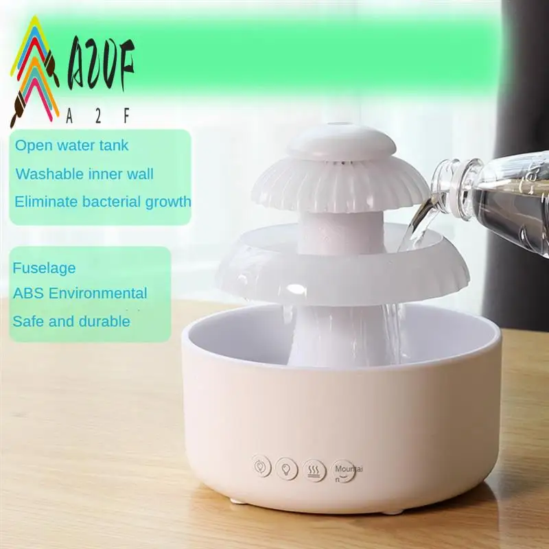 

A20F-Rain Cloud Cool Mist Humidifier With Color LED Night Light For Bedroom, Office For Drying Prevention Sleep Improvement