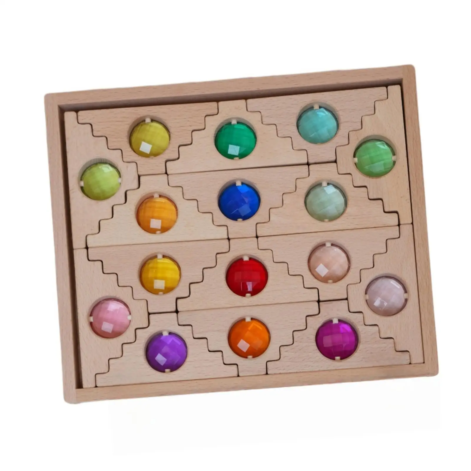 Conjunto de blocos de construção de arco-íris, cubos de empilhamento, brinquedo, presentes ideais, coordenação mão-olho, cubos acrílicos de arco-íris, jogo de empilhamento para crianças