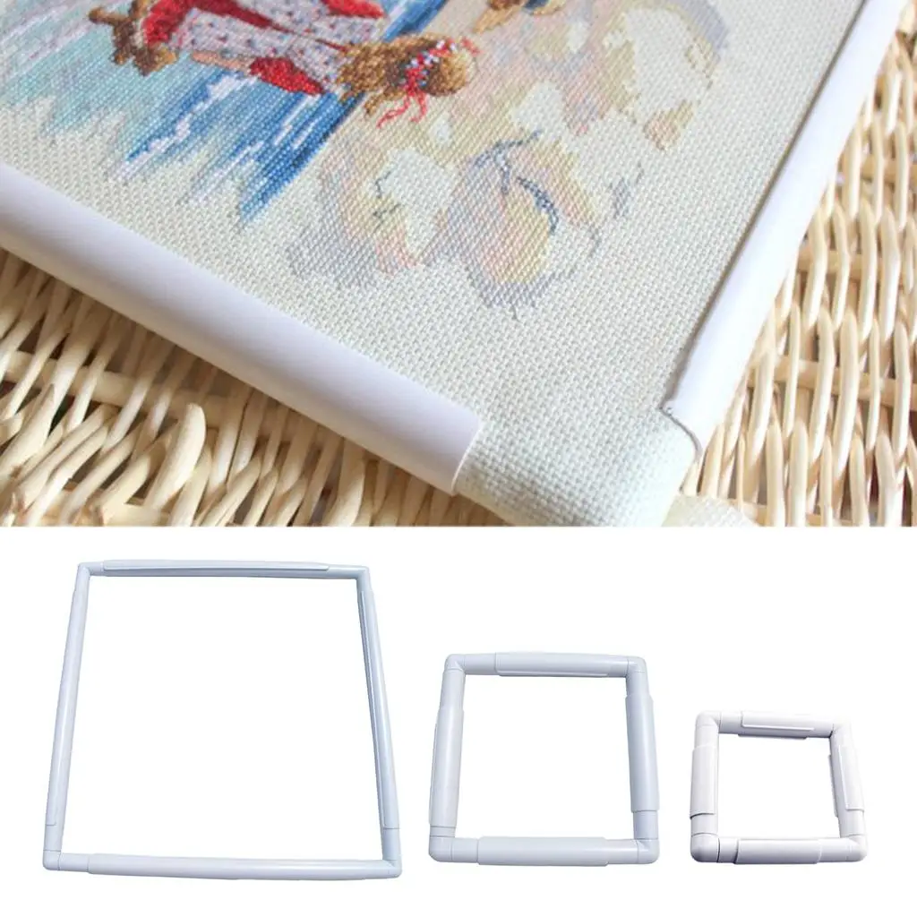 Embroidery Hoop Rings Cross Stitch Frame Square Handmade Sewing Tool for DIY Art and Craft Handy Sewing Tapstry Household Tools