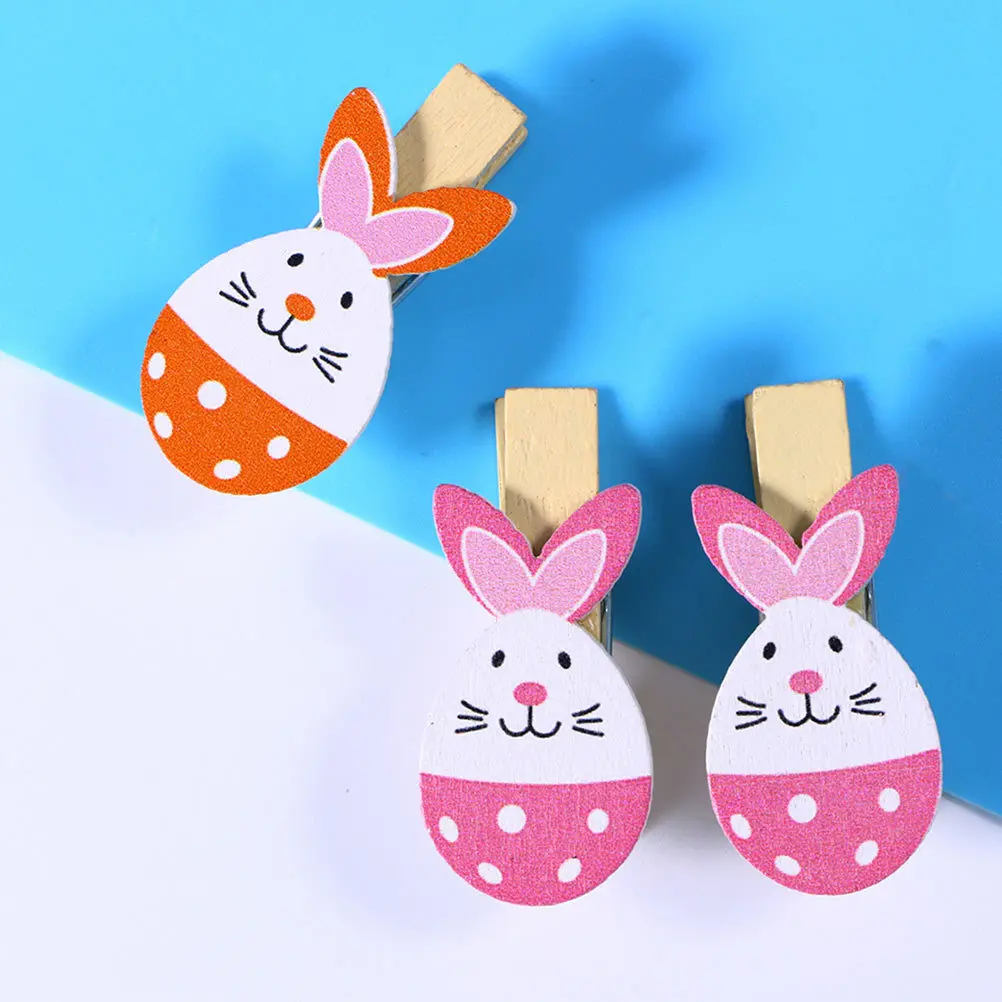 

72Pcs Natural Wood Rabbit Clips Decorative Photo Clamps for Wall Hanging DIY Craft Banner Card Display Message Holder Clamp