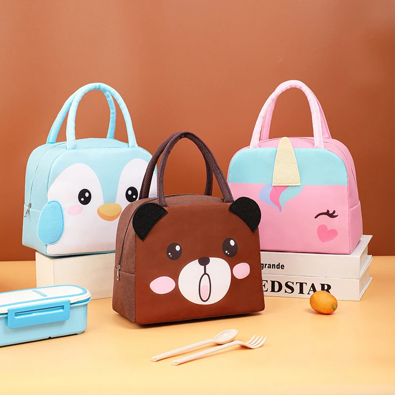 Portable Insulated Thermal Picnic Food Lunch Bag Box Cartoon Tote Food Fresh Cooler Bags Pouch For Women Girl Kids Children Gift