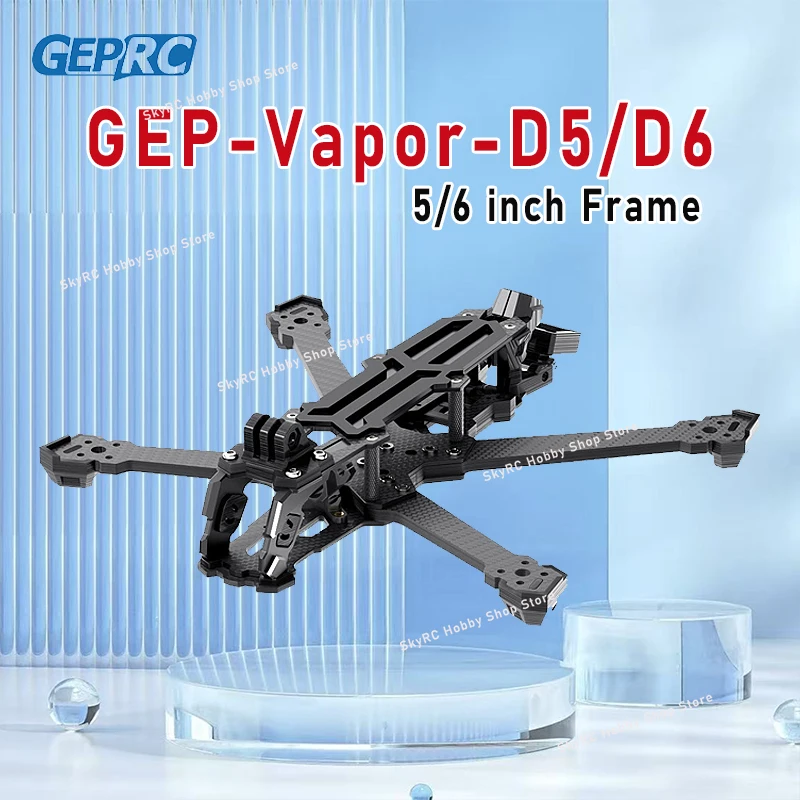 

GEPRC GEP-Vapor-D5 D6 Комплекты рамок Подходит для Vapor Drone Рама из углеродного волокна DIY RC FPV Квадрокоптер 5-6 дюймов Аксессуары Запчасти