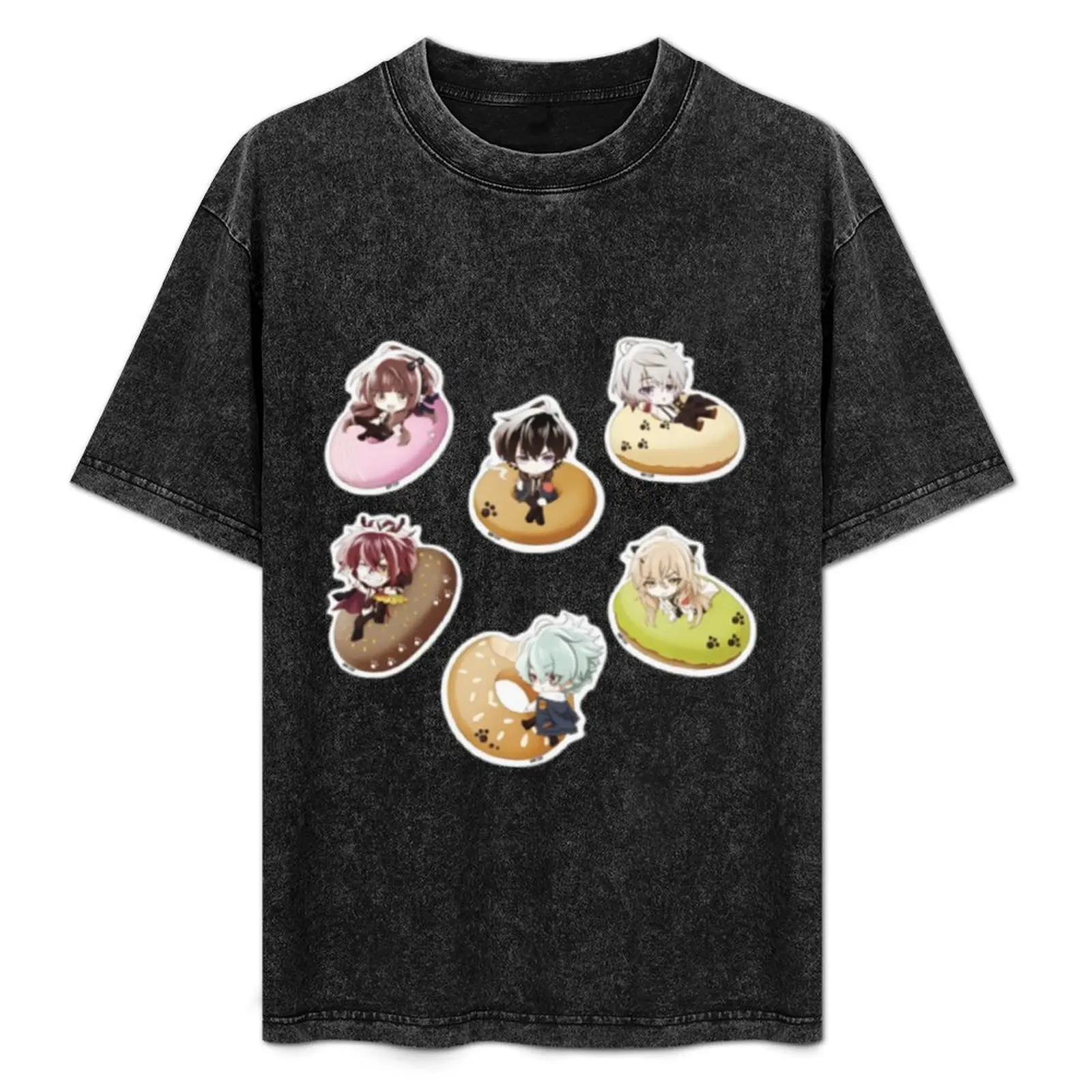 Code realize doughnuts T-Shirt oversized anime clothes mens graphic t-shirts anime