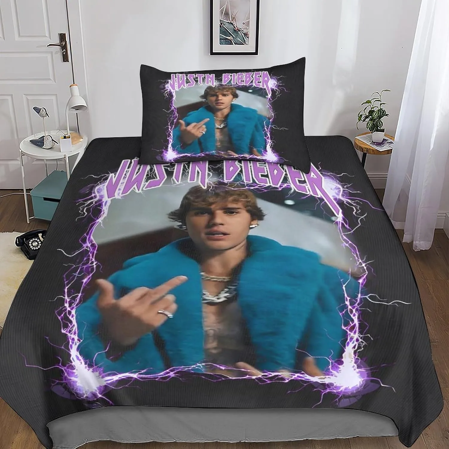 Джастин Бибер пододеяльник наволочка комплект постельного белья Джастин для взрослых мальчиков и девочек украшение для спальни подарок одинарный двойной большой размер