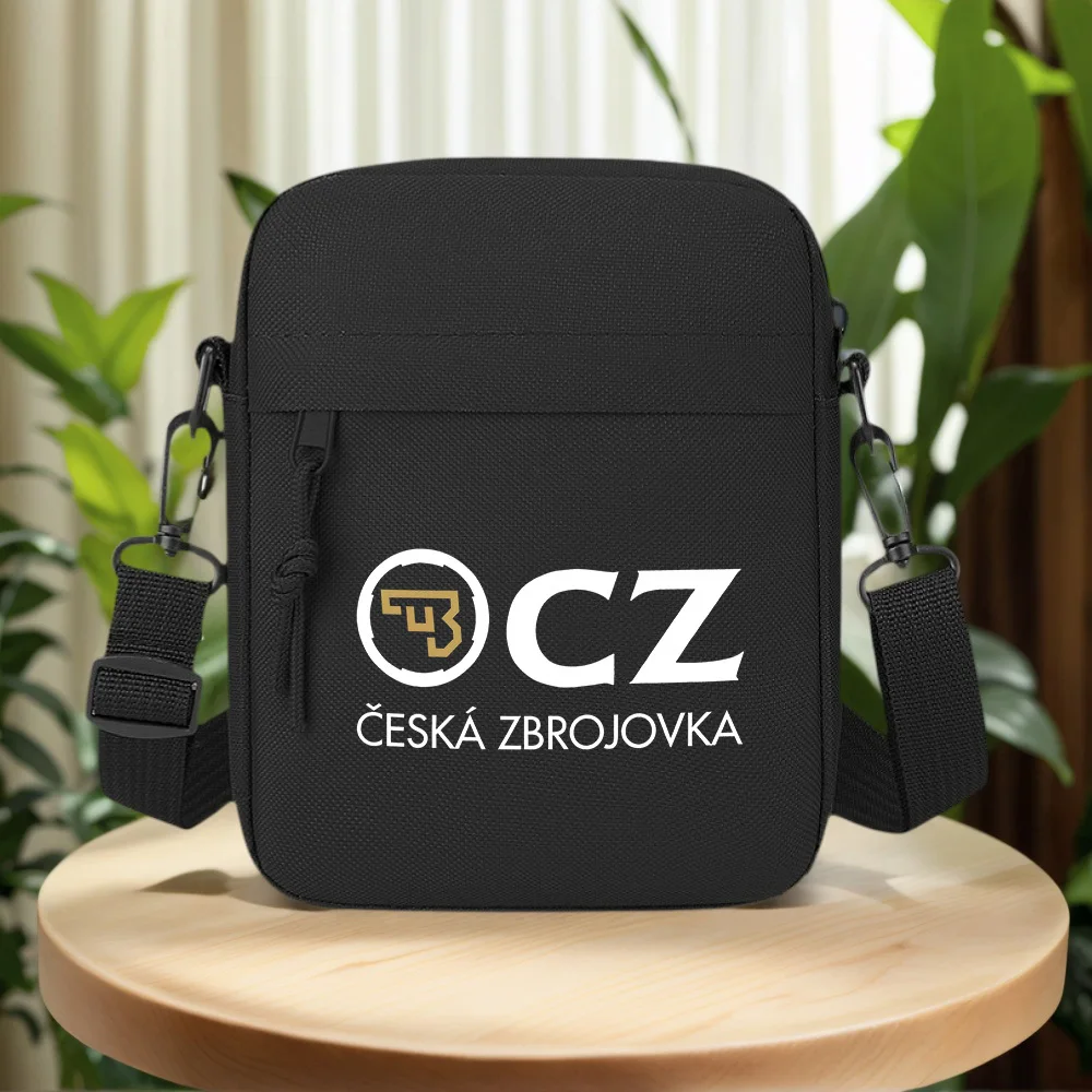 CZ symbol gun design  Men Crossbody Bag Single Shoulder Women Cartoon Anime Film Printing Design Unisex