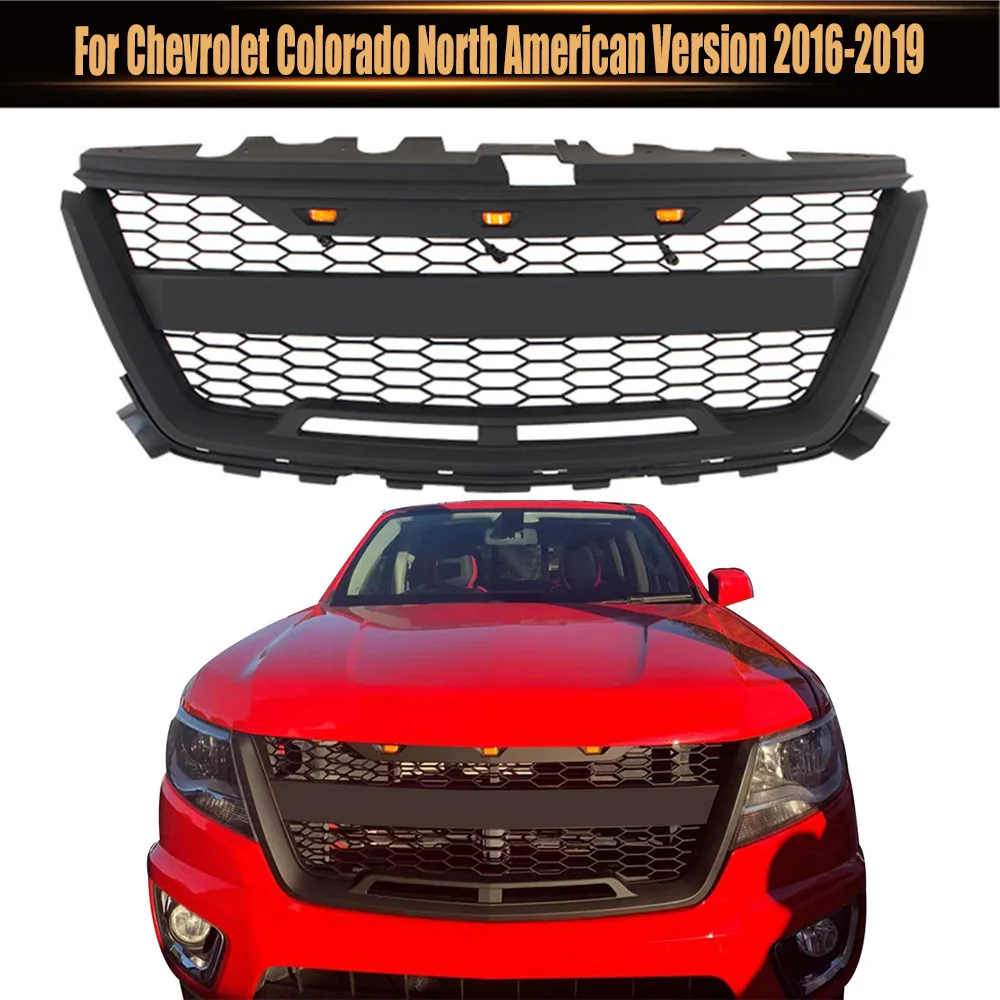 

Bumper Front Racing Grill Grills Mask Radiator Grille Pickup Auto Parts For Chevrolet Colorado North American Version 2016-2019