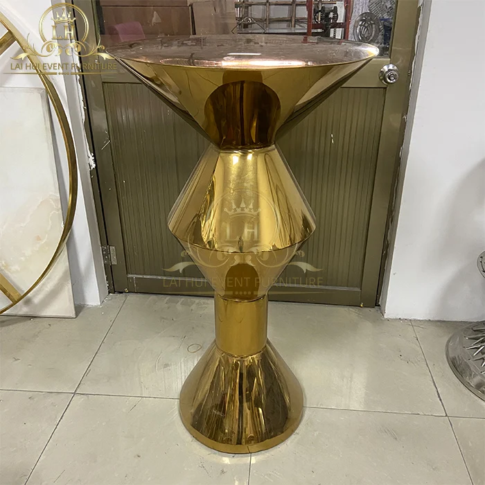 

High Quality Dining Room Furniture Bar Table Golden Silver Traditional European Italian Design