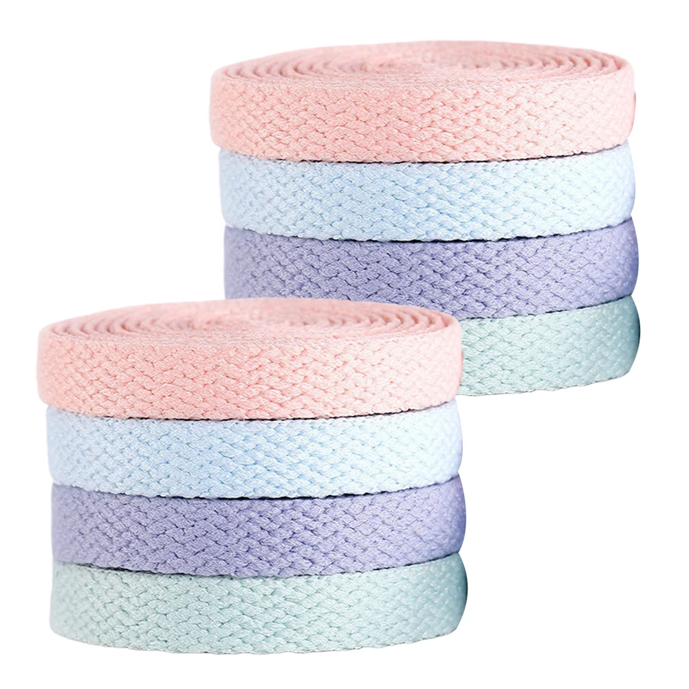 

8 шт. долговечные полиэстеровые плоские шнурки 120 см, цветные повседневные шнурки для кроссовок, модные шнурки для кроссовок, шнурки для обуви