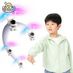 비행 로봇 우주 비행사 장난감 항공기 하이테크 손으로 제어하는 드론 대화형 이중 날개 조명 포함 어린이를 위한 야외 선물