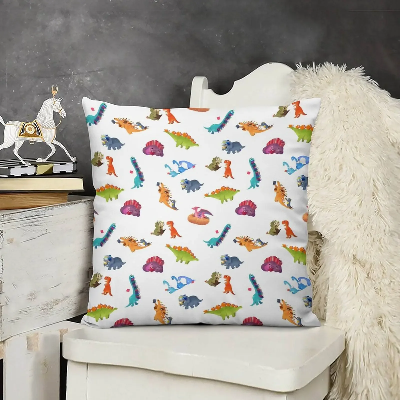 BOOK DINOSAURS Throw Pillow Christmas Covers For Cushions Cushions Home Decor pillow