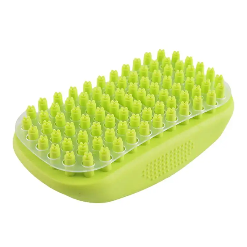 Dog Scrubber For Bath Cat Grooming Brush Dog Shedding Brush Pet Shampoo Bath Soothing Massage Rubber Bristles Curry Comb Pet