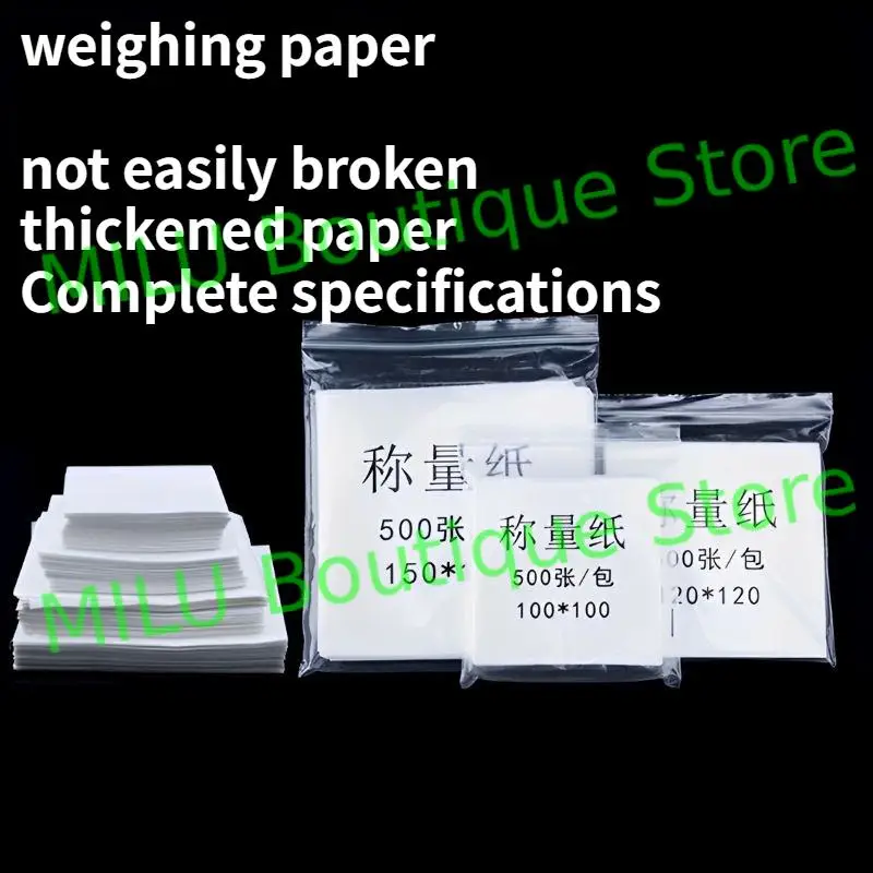 

1pack (500pcs) Lab Use Square Smooth Sulphate Paper Weighing Paper 60/75/90/100/120/150mm/200mm