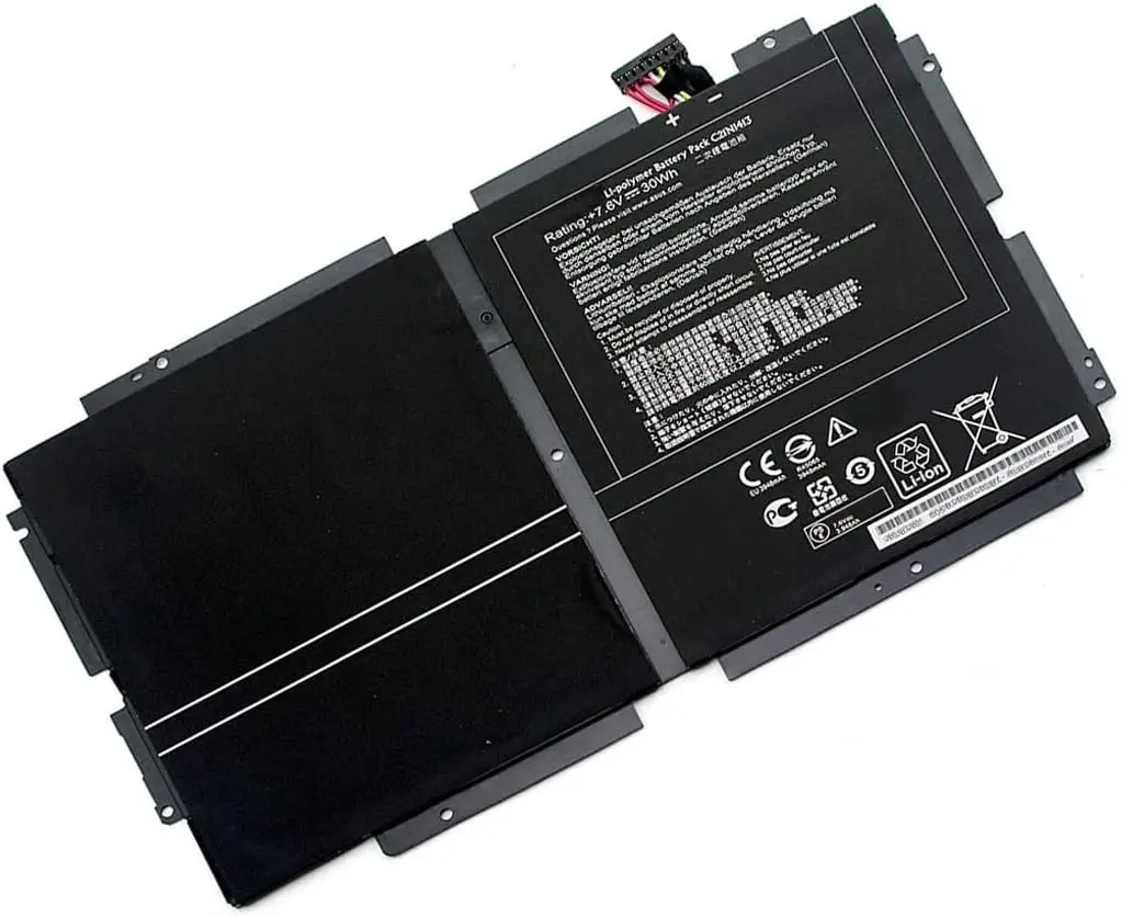 Imagem -04 - Bateria do Portátil para o Livro do Transformador de Asus Genuíno C21n1413 C21pn9h T300fa1a T300fa R305 Notebook 30wh 7.6v 3940mah Novo