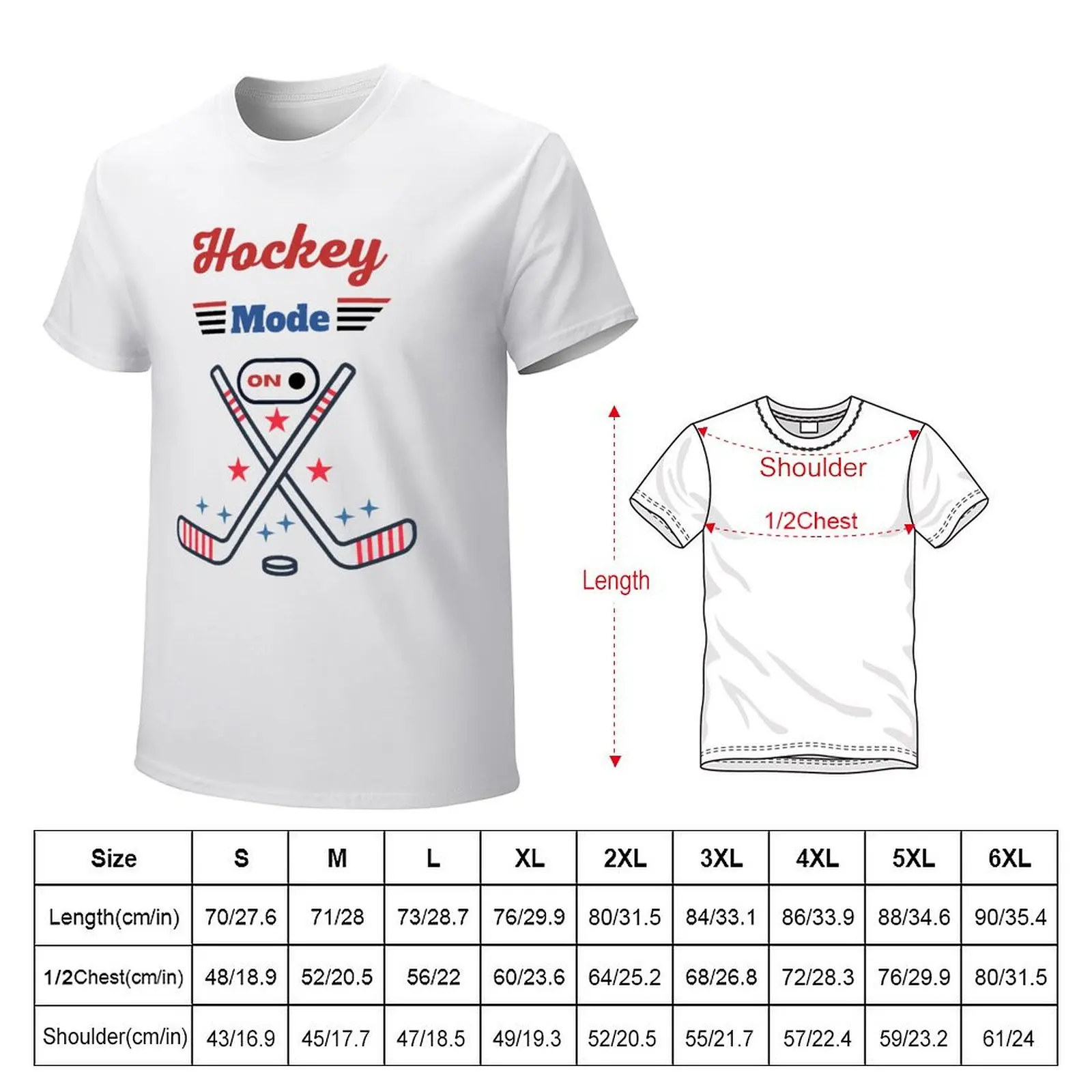 hockey mode activated T-shirt summer tops quick drying boys whites anime mens graphic t-shirts funny