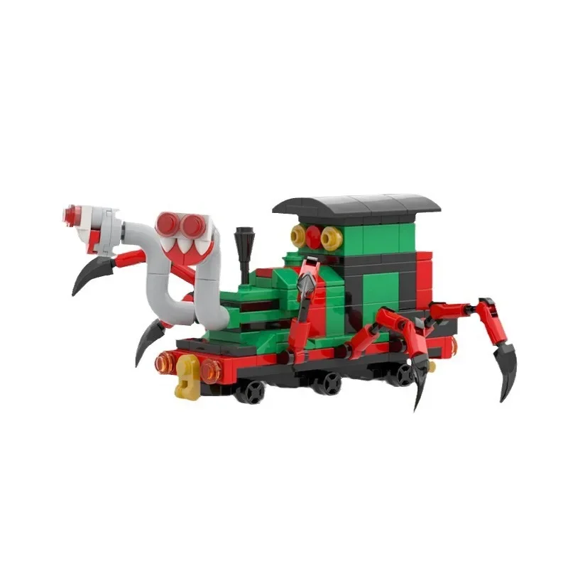 سلسلة الرسوم المتحركة الإبداعية متغير الوحش الأخضر قطار العنكبوت اللبنات MOC الإرهاب الجحيم قطار نموذج لتقوم بها بنفسك لعبة طفل هدية عيد ميلاد