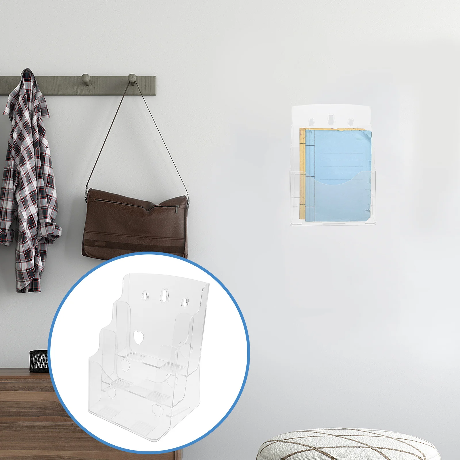 

File Rack Desktop A5 Sloping Design Document Holder Brochure Organizer School Office Storage File Rack Flyer Holder