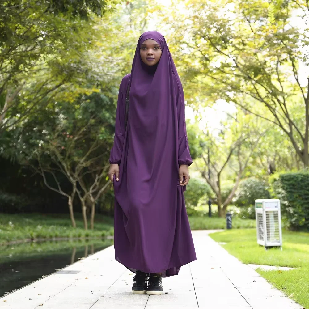

Overhead Prayer Garment Ramadan Eid Muslim Women Hooded Abaya Khimar Caftan Abaya Kaftan Dress Islam Robe Gown Jalabiya Djellaba