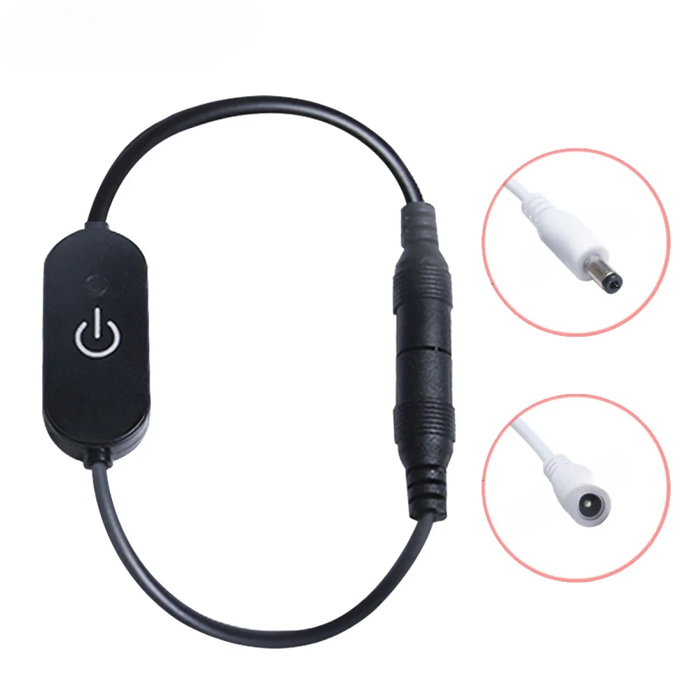 DC12V 24V 3A LED Band Lichter Touch Dimmer Schalter Helligkeit Dimmen Speicher Funktion Mit DC Stecker Für 5050 SMD COB LED Streifen FCOB