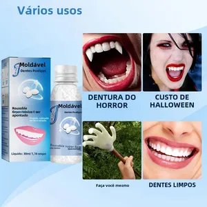 Solid Zahnkleber für Zahnersatz, vorübergehende Reparatur von falschen Zähnen, modellbarem Klebstoff, Mach es selbst, Schauspieler, Make -up, Zahnersatzfixiervorräte 10 Hauptverkaufs -Dentalprothese -Fixer - №9