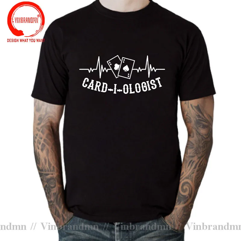 Cardiologist Cards Poker Gifts Tee Poker Heartbeat World Series of Poker T shirt Las Vegas WSOP Poker Casino Chips Tops