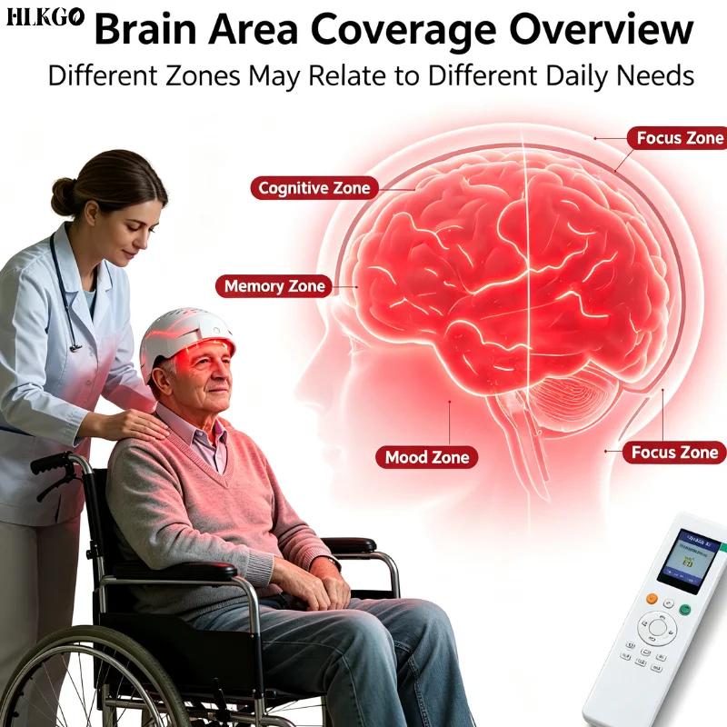 1070nm 436 Diodes Transcranial PBM Helmet NIR Light Therapy Non-Invasive for Depression Anxiety Alzheimers Parkinsons Home Use