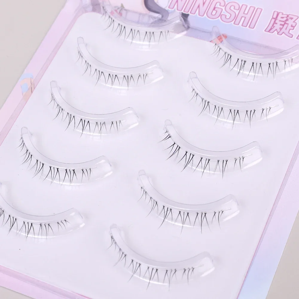 Lower Lashes V Shape Individual Lashes Bottom Lower Eyelashes Transparent Band Manga Korean Makeup Eyelashes Extensions Supplies