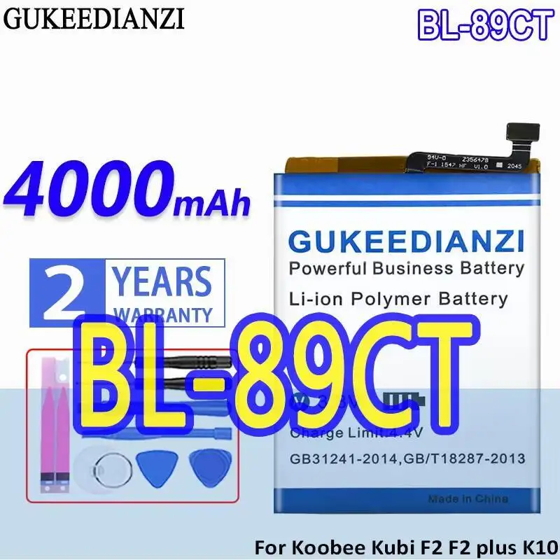 

For Koobee Kubi F2 Plus F2plus K10 BL-89CT BL89CT 4000Mah Mobile Phone Battery Reliable Power Supply