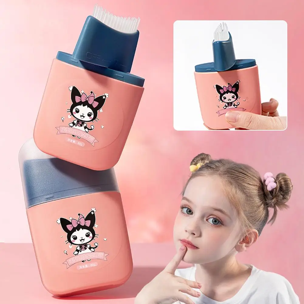 Non-greasy Hair Wax Stick For Kids, Built-In Comb Wax Stick for Hair Taming Fly Away Hair Finishing Stick Refreshing Styling Gel