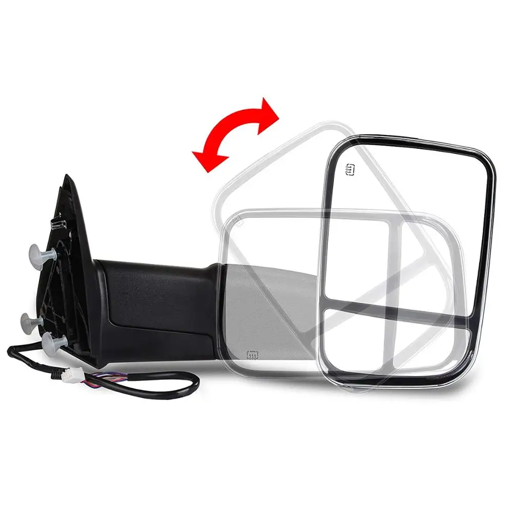 Left Hand Drive Truck Power Turn Signal Car Side Mirror Side View Towing Mirror for  Ram 2009-2018