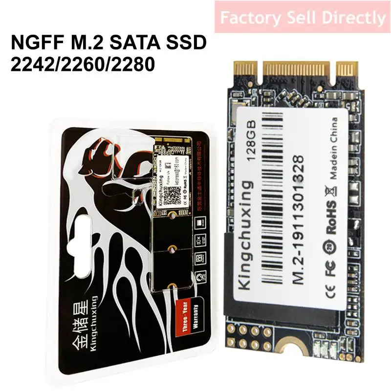 Promo Kingchuxing SSD M2 Sata M.2 NGFF Solid State Drive 1TB 512GB 256GB 2242 2260 2280 Hard Drive Disk for Laptops Notebook SSD