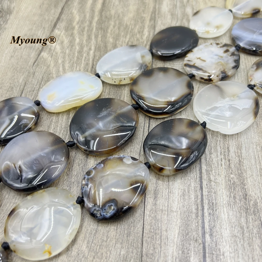 Freeform Large Natural Agates Stone Slice Pendant Beads For DIY Jewelry Making MY230489