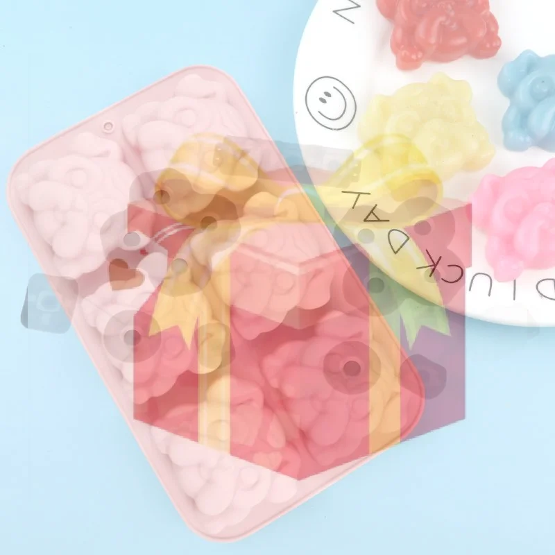 

【HG】1Pcs Cartoon Animal Swan Love Soap Candy Cookies Ice Cube Tray Mold Bulldog Chocolate Silicone Mold Kitchen Baking Tools