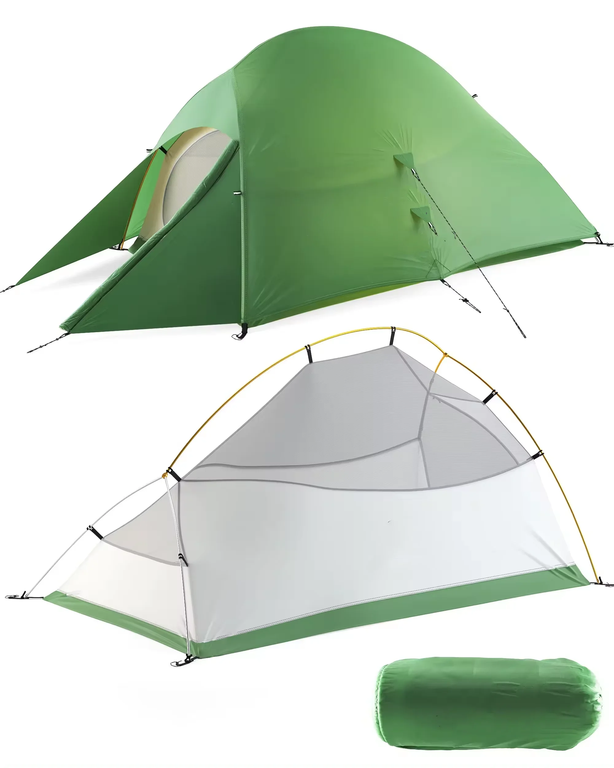 

Cloud-Up 2 Person Silicone Coated Nylon Tent Lightweight Backpacking Tent Ultralight Camping Hiking Trekking Tents