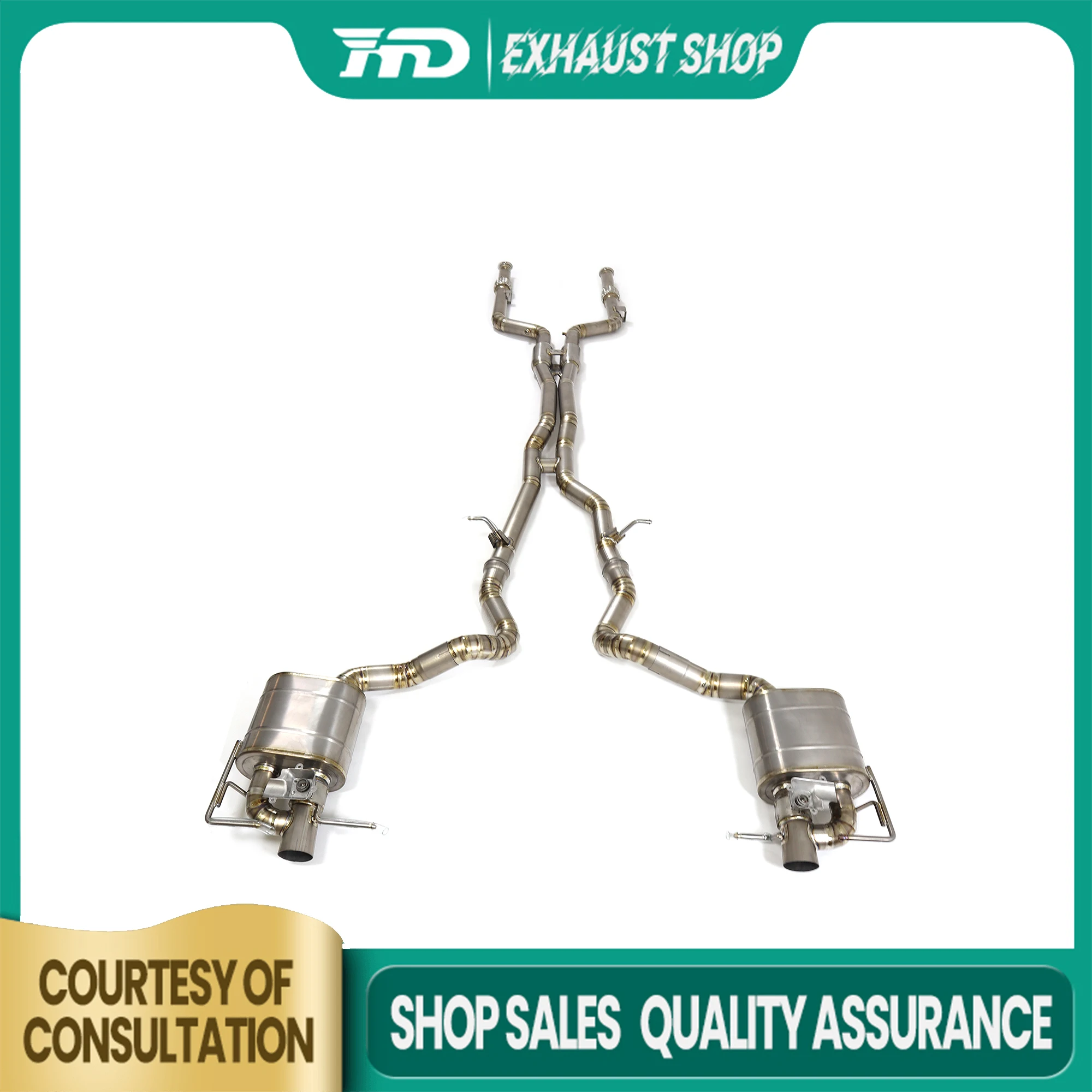 

HMD Catback for Benz C43 2020+ Ti Exhaust system High precision Increased power Sounds good OEM valve Muffler