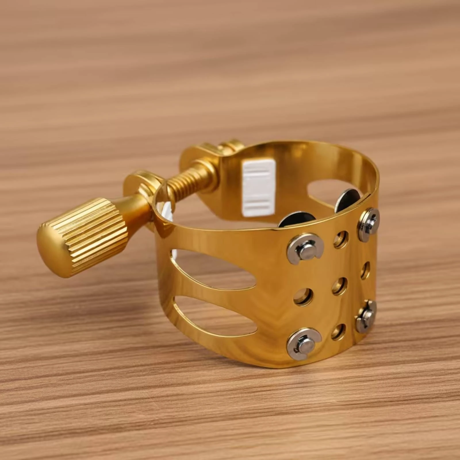 Alto Saxophone Mouthpiece Ligature Low-Slip Brass Sax Ligature with Adjustment Knob Sturdy Lightweight for Rehearsal