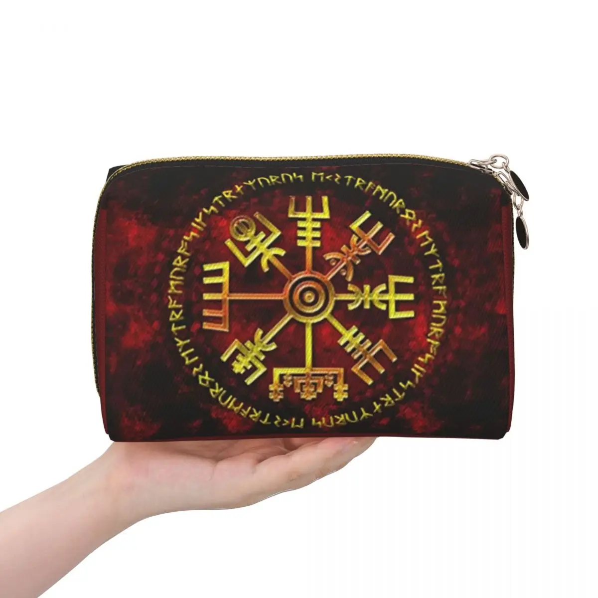 

Viking Odin Valknut Runes женские косметички дорожный органайзер для макияжа сумка для хранения туалетных принадлежностей Dopp Kit Case