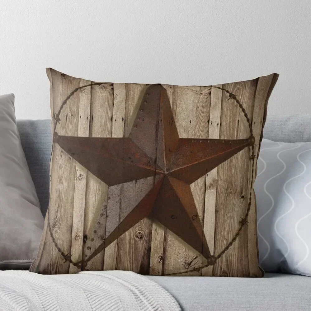 

primitive western country barn wood grunge star Throw Pillow Christmas Covers Decorative pillow case pillow