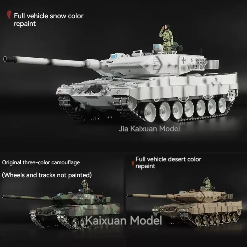 

Henglongku Leopard 2A6 RC Tank 3889 Metal Remote Control Toy Off-Road Military Model for Ages Launch Smoke German Main Battle