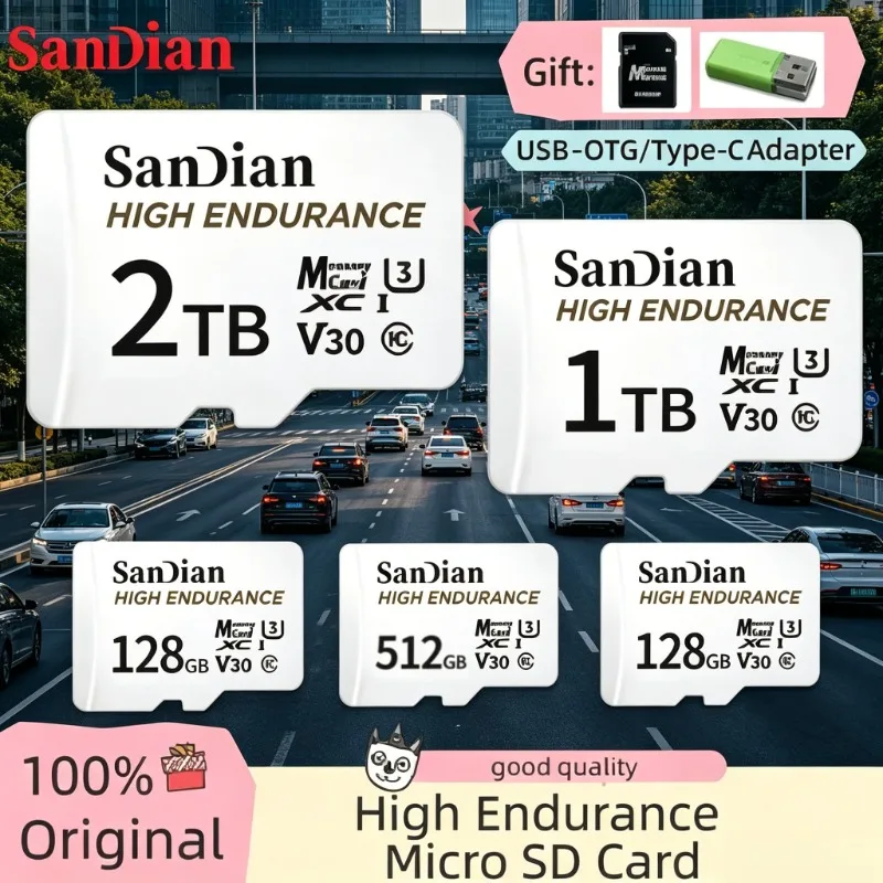 

for Drone Dash Cam Home Monitor SanDian Micro TF SD XC Video Card Read 4K UHD-I Memory Cards MobileMate High Endurance C10