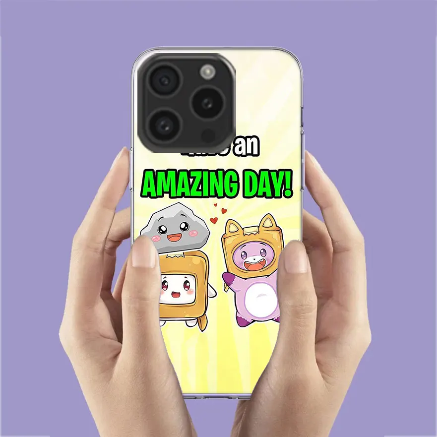 Lankybox Cute Clear Phone Case For Aplee iPhone 12 13 Mini 14+ 15 Plus 16 Pro Max Cover 11 Pro X XS Max Coque Hard PC Cell