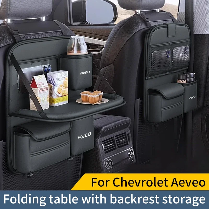 For Chevrolet Aveo Car Seat Back Storage Small Table Board Car Storage Bag Multifunctional Storage Bag Tissue Box