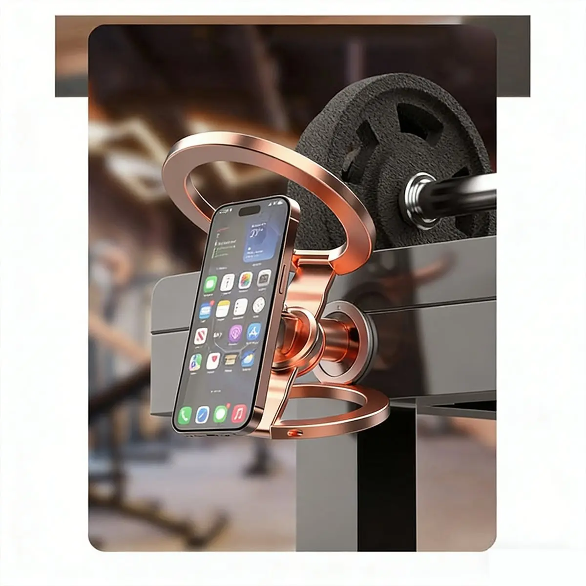 B21B Portable Magnetic Phone Stand with Fingertip Gyroscope Stress Relieving Toy Work Desk Accessory for Home and Travel